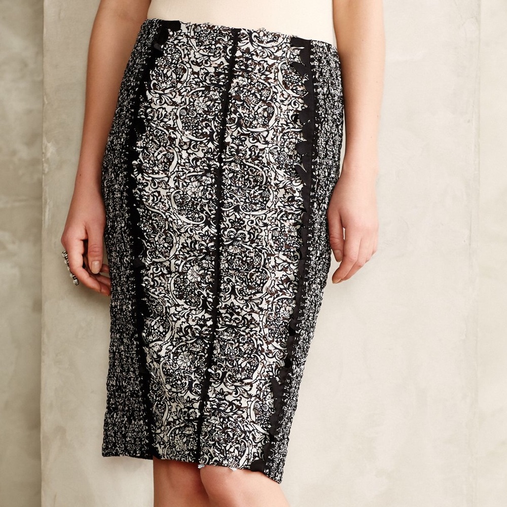Bryon Lars Lasercut Sombra Pencil Skirt